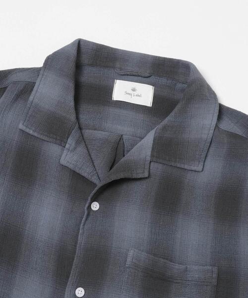 URBAN RESEARCH Sonny Label（アーバンリサーチサニーレーベル）の「オーバーダイチェックショートスリーブシャツ（シャツ/ブラウス・メンズ・グレー系その他/ブルー系その他/グリーン系その他・LARGE/MEDIUM）」の14枚目の写真