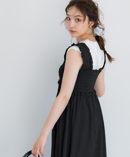 coca(coca)(コカ)の「クレープシャーリングワンピース(ワンピース・レディース・ブラウン/ブラック・L/M/S)」の12枚目の写真