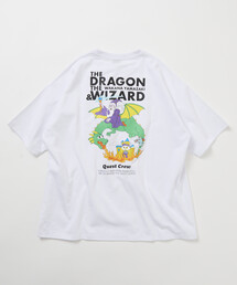 限定展開 Wakana Yamazaki×FREAK'S STORE THE DRAGON & WIZARD バックプリント クルーネック Tシャツ