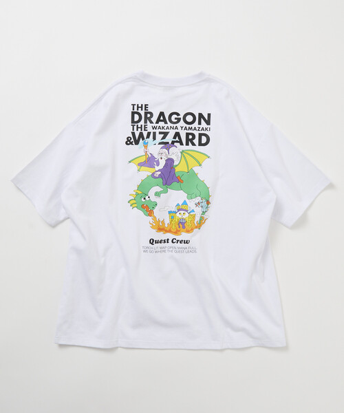 FREAK'S STORE(フリークスストア)の「限定展開 Wakana Yamazaki×FREAK'S STORE THE DRAGON & WIZARD バックプリント クルーネック Tシャツ(Tシャツ/カットソー・メンズ・ホワイト/スミクロ・SMALL/LARGE/MEDIUM)」の3枚目の写真