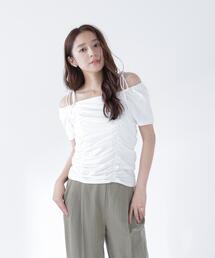 NATURAL BEAUTY BASIC | ショルダーリボンドロストカットソー(Tシャツ/カットソー)