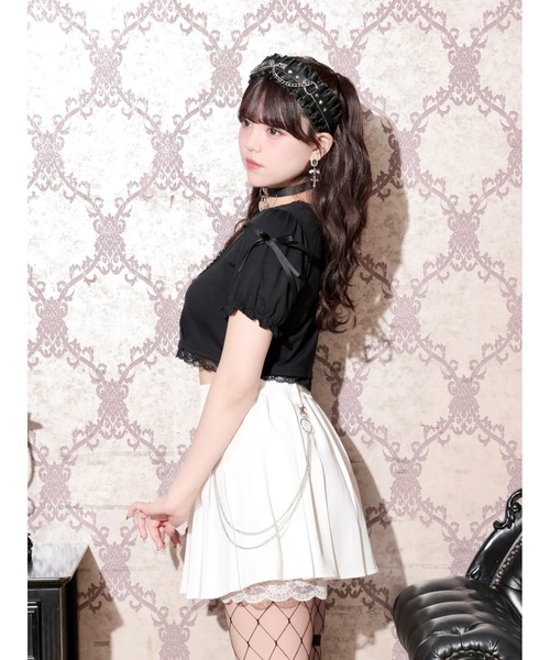 NOEMIE(ノエミー)の「チェーン付きインパンプリーツスカート(スカート・レディース・ブラック/レッド/オフホワイト/A/C・S/M)」の12枚目の写真