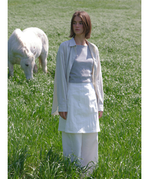 Ceder midi skirt (white)