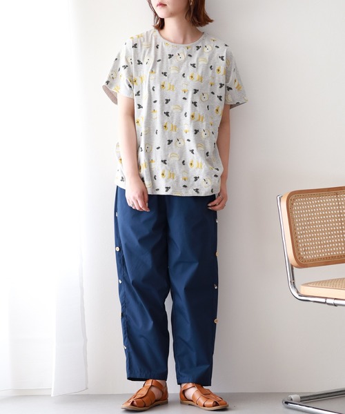 Emago(イマゴ)の「EMAGO おうちボタンパンツ(その他パンツ・レディース・グリーン/ネイビー/ブラック・FREE)」の9枚目の写真