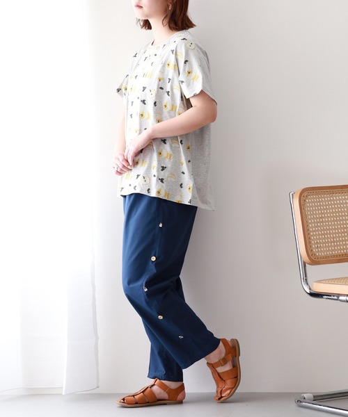 Emago(イマゴ)の「EMAGO おうちボタンパンツ(その他パンツ・レディース・グリーン/ネイビー/ブラック・FREE)」の10枚目の写真