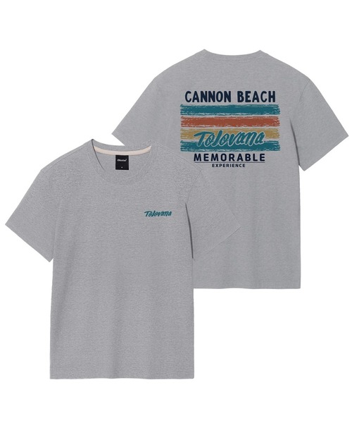 OKSTAR(オクスター)の「キヤノンビーチバンパルティ(Tシャツ/カットソー・レディース・グレー/ホワイト/クリーム/ライトグレー/ライトベージュ・SMALL/LARGE/MEDIUM/X-LARGE/2XL/3XL/4XL)」の3枚目の写真
