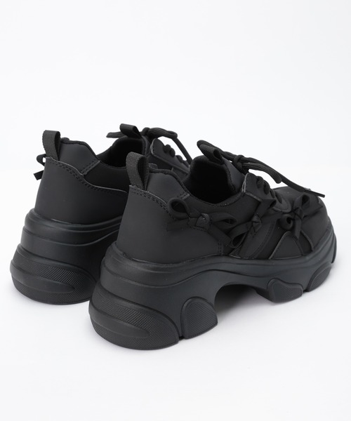 Lace Ladies(レースレディース)の「リボン 厚底 ヒール ダッド スニーカー(スニーカー・レディース・ブラック・22.5cm/23cm/23.5cm/24cm/24.5cm/25cm)」の19枚目の写真