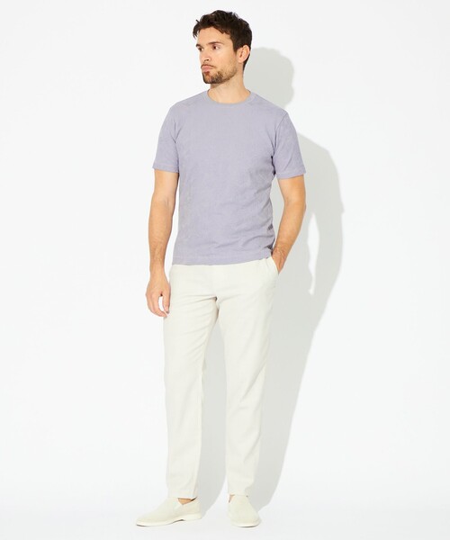 EPOCA UOMO(エポカウォモ)の「リーフジャカードカットソー(Tシャツ/カットソー・メンズ・パープル系その他3/ホワイト系その他・46/48)」の8枚目の写真