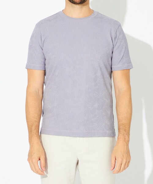 EPOCA UOMO(エポカウォモ)の「リーフジャカードカットソー(Tシャツ/カットソー・メンズ・パープル系その他3/ホワイト系その他・46/48)」の7枚目の写真