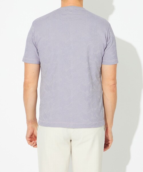 EPOCA UOMO(エポカウォモ)の「リーフジャカードカットソー(Tシャツ/カットソー・メンズ・パープル系その他3/ホワイト系その他・46/48)」の5枚目の写真