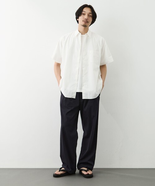 KEY TIMEZ(キータイムズ)の「【KEY TIMEZ/キータイムズ】ハイブリッドリネンストライプスラックス(スラックス・メンズ・ダークネイビー/ブラック・3/1/2)」の9枚目の写真