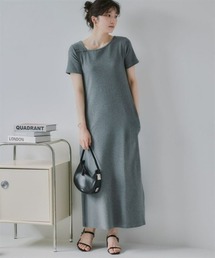 高身長 アシメデザインリブマキシ丈ワンピース(トールサイズ)Essenave