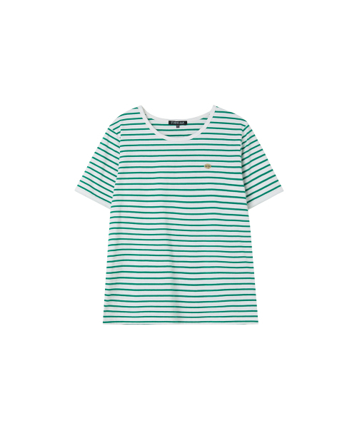 LAP（ラップ）の「装飾ストライプ半袖Tシャツ AS2CT465（Tシャツ/カットソー・レディース・ブルー/グリーン/ネイビー・FREE）」の4枚目の写真