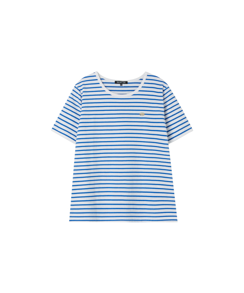 LAP（ラップ）の「装飾ストライプ半袖Tシャツ AS2CT465（Tシャツ/カットソー・レディース・ブルー/グリーン/ネイビー・FREE）」の6枚目の写真