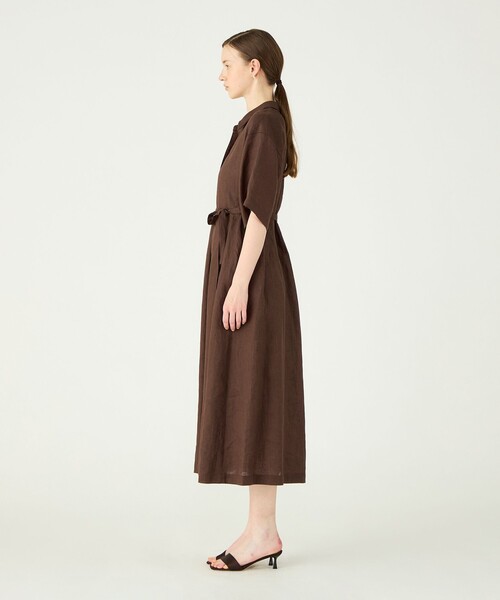 BALLSEY(ボールジィ)の「タンドゥルリネン Aラインスキッパーワンピース(ワンピース・レディース・ブラウン/ブラック・36)」の13枚目の写真