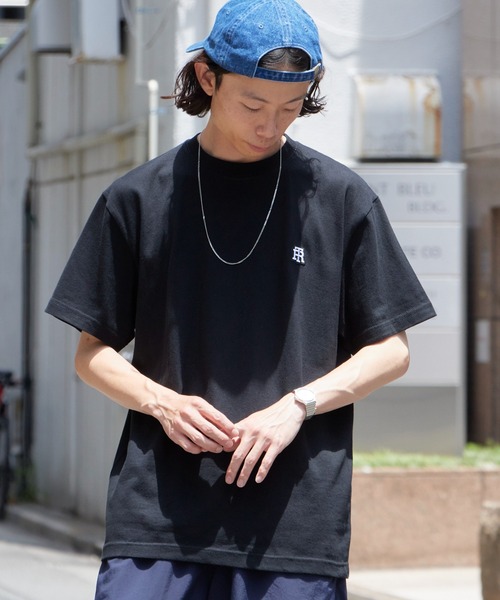 ROOPTOKYO（ループトウキョウ）の「オリジナルチームロゴ胸ワッペンTシャツ 半袖 クルーネック ハイグレードコットン 5.6oz 丸胴 シンプル ミドル丈 クロップド丈 短丈 メンズ レディース ユニセックス 秋 秋服 2026年秋冬（Tシャツ/カットソー・メンズ・ホワイト/ブラック/チャコール/ブルー/ライトピンク・S/M/L/XL）」の21枚目の写真