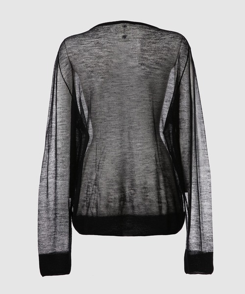 seya.（セヤ）の「GAUZE KNIT/MIST CASHMERE（ニット/セーター・レディース・ブラック・2/1）」の2枚目の写真