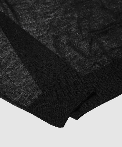 seya.（セヤ）の「GAUZE KNIT/MIST CASHMERE（ニット/セーター・レディース・ブラック・2/1）」の4枚目の写真
