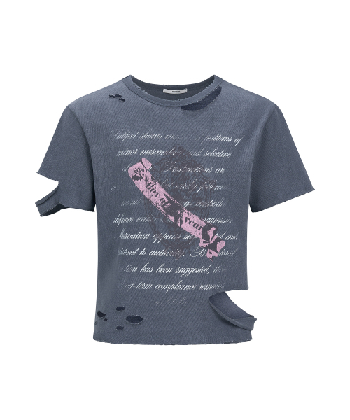 LECYTO（レシト）の「Pigment Rupture T-Shirt_[D.Blue]（Tシャツ/カットソー・メンズ・その他・FREE）」の2枚目の写真