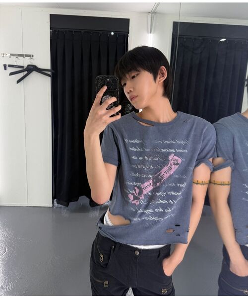 LECYTO（レシト）の「Pigment Rupture T-Shirt_[D.Blue]（Tシャツ/カットソー・メンズ・その他・FREE）」の3枚目の写真