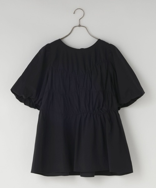 LOWRYS FARM（ローリーズファーム）の「アシメティアードチュニックＳＳ　1049042（シャツ/ブラウス・レディース・ピンク/ブラック/ホワイト・FREE）」の18枚目の写真