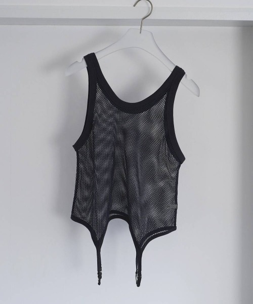 anuke(アンヌーク)の「anuke Vintage Mesh Tanktop(タンクトップ・レディース・ダークグレー・FREE)」の1枚目の写真