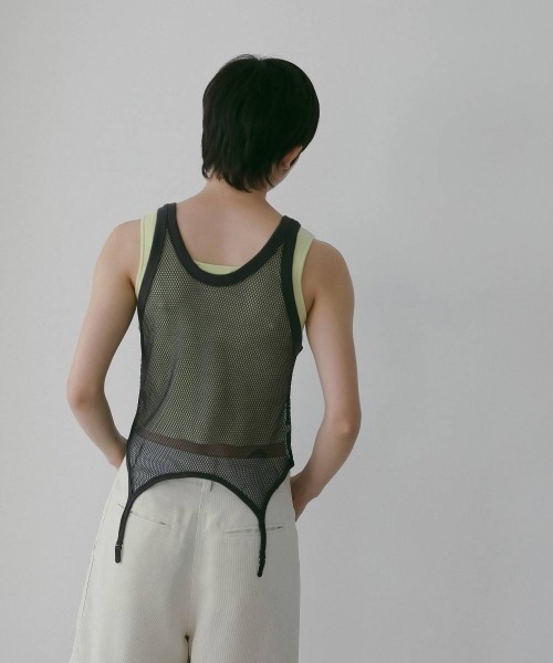 anuke(アンヌーク)の「anuke Vintage Mesh Tanktop(タンクトップ・レディース・ダークグレー・FREE)」の6枚目の写真