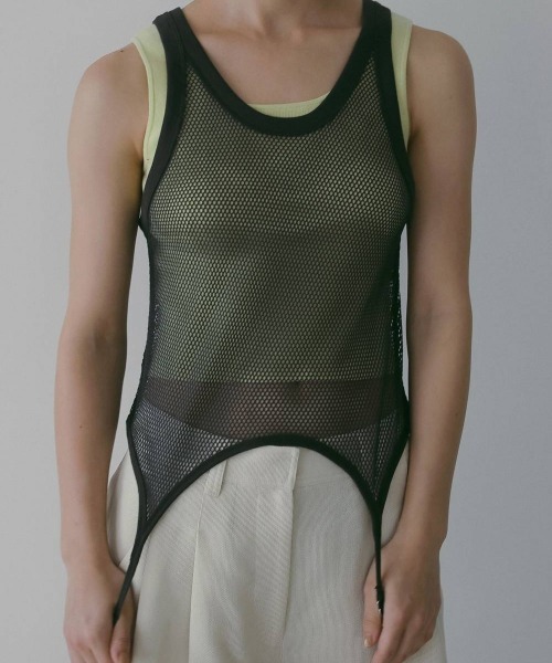 anuke(アンヌーク)の「anuke Vintage Mesh Tanktop(タンクトップ・レディース・ダークグレー・FREE)」の7枚目の写真