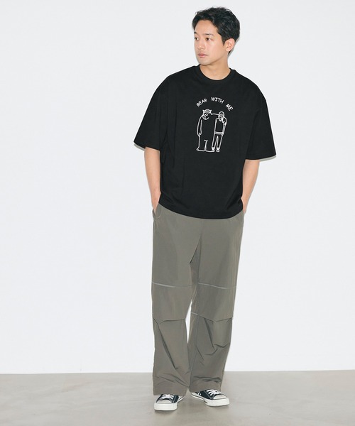 coca(coca)(コカ)の「ベアイラストプリント半袖Tシャツ(Tシャツ/カットソー・メンズ・ホワイト/ブラック・XL/M/L)」の3枚目の写真