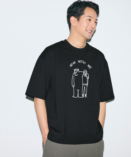 coca(coca)(コカ)の「ベアイラストプリント半袖Tシャツ(Tシャツ/カットソー・メンズ・ホワイト/ブラック・XL/M/L)」の5枚目の写真