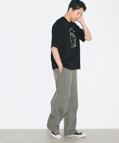 coca(coca)(コカ)の「ベアイラストプリント半袖Tシャツ(Tシャツ/カットソー・メンズ・ホワイト/ブラック・XL/M/L)」の6枚目の写真