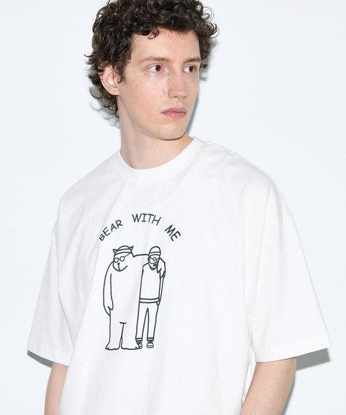coca(coca)(コカ)の「ベアイラストプリント半袖Tシャツ(Tシャツ/カットソー・メンズ・ホワイト/ブラック・XL/M/L)」の10枚目の写真