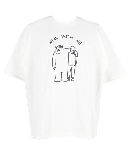 coca(coca)(コカ)の「ベアイラストプリント半袖Tシャツ(Tシャツ/カットソー・メンズ・ホワイト/ブラック・XL/M/L)」の11枚目の写真