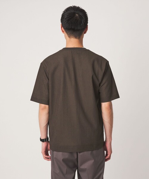 green label relaxing(グリーンレーベルリラクシング)の「サッカー クルーネック 半袖 Tシャツ(Tシャツ/カットソー・メンズ・ネイビー/ライトグレー/ダークブラウン・XL/M/S/L)」の11枚目の写真