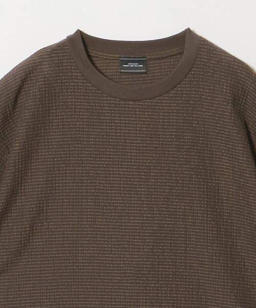 green label relaxing(グリーンレーベルリラクシング)の「サッカー クルーネック 半袖 Tシャツ(Tシャツ/カットソー・メンズ・ネイビー/ライトグレー/ダークブラウン・XL/M/S/L)」の19枚目の写真