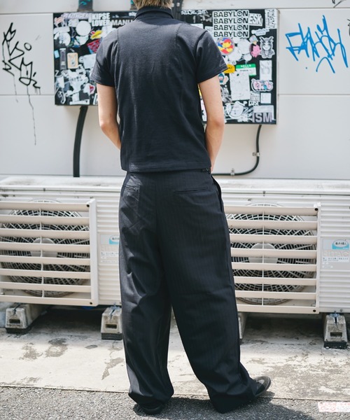 CONZ（コンズ）の「fly front polo/ポロシャツ/CONZ/カーブデザイン/カッティング/夏服（ポロシャツ・メンズ・チャコールグレー/ブラック/ブラック×ホワイト・1/2/3）」の22枚目の写真