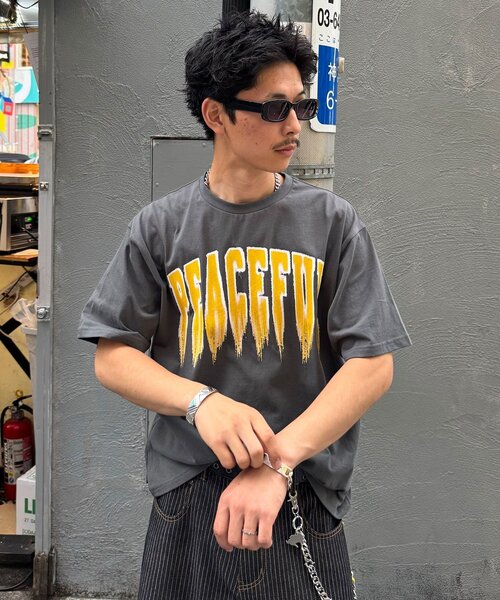 CIAOPANIC(チャオパニック)の「アソートグラフィックTシャツ(Tシャツ/カットソー・メンズ・チャコールグレー/オフホワイト/ホワイト・LARGE/MEDIUM)」の3枚目の写真