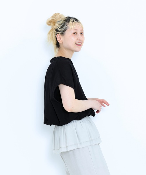 HEART MARKET(ハートマーケット)の「ノースリーブバンドカラーシャツチュニック(シャツ/ブラウス・レディース・ブラック系/ナチュラル/ベージュ系/ブラック/チャコール・FREE)」の14枚目の写真