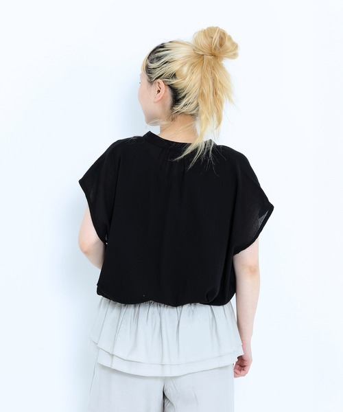 HEART MARKET(ハートマーケット)の「ノースリーブバンドカラーシャツチュニック(シャツ/ブラウス・レディース・ブラック系/ナチュラル/ベージュ系/ブラック/チャコール・FREE)」の15枚目の写真