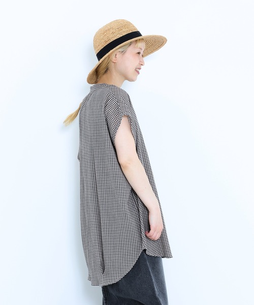 HEART MARKET(ハートマーケット)の「ノースリーブバンドカラーシャツチュニック(シャツ/ブラウス・レディース・ブラック系/ナチュラル/ベージュ系/ブラック/チャコール・FREE)」の20枚目の写真