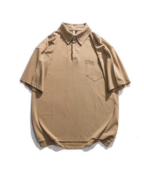 KELVIN(ケルヴァン)の「Relax Polo Tee リラックスポロTシャツ(Tシャツ/カットソー・メンズ・ベージュ/ホワイト/ブラック/グリーン・FREE)」の10枚目の写真