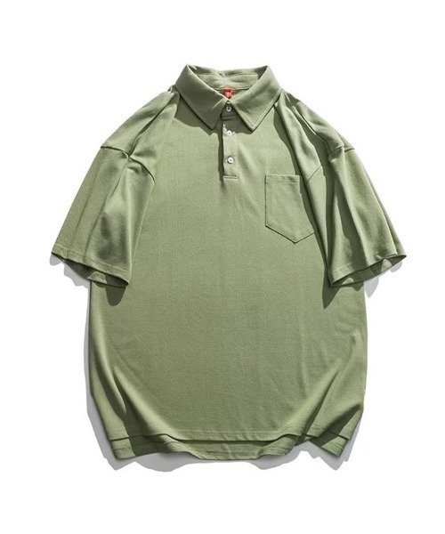 KELVIN(ケルヴァン)の「Relax Polo Tee リラックスポロTシャツ(Tシャツ/カットソー・メンズ・ベージュ/ホワイト/ブラック/グリーン・FREE)」の11枚目の写真