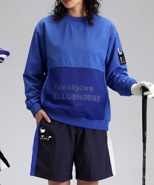 antiqua(アンティカ)の「【STCH】配色 ショートパンツ(その他パンツ・レディース・グレー/ネイビー・LXL/ML)」の2枚目の写真