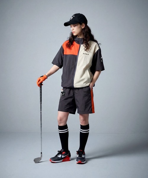 antiqua(アンティカ)の「【STCH】配色 ショートパンツ(その他パンツ・レディース・グレー/ネイビー・LXL/ML)」の5枚目の写真