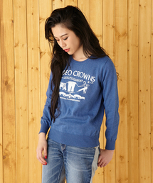 RODEO CROWNS WIDE BOWL | CA デニム パッチ ニット(ニット/セーター)