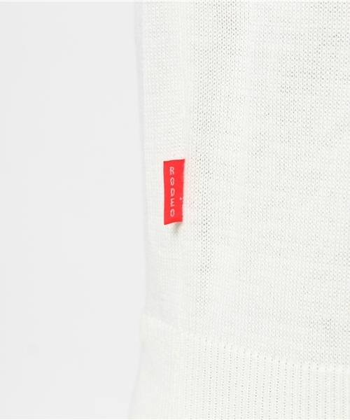 RODEO CROWNS WIDE BOWL（ロデオクラウンズワイドボウル）の「CA デニム パッチ ニット（ニット/セーター・レディース・ブルー/トップグレー/オフホワイト・MEDIUM/SMALL）」の17枚目の写真