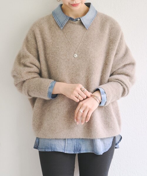 BEARDSLEY(ビアズリー)の「ショートシフォンデニムシャツ(シャツ/ブラウス・レディース・ブルー・FREE)」の11枚目の写真