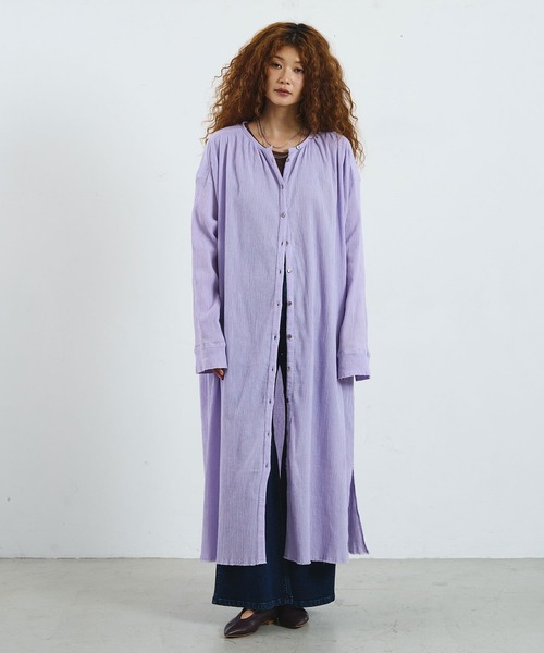 ROSE BUD(ローズバッド)の「CREPE LONG DRESS(ワンピース・レディース・ブラウン/パープル/ホワイト・ONE SIZE)」の6枚目の写真