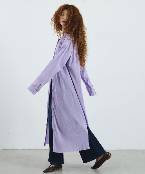 ROSE BUD(ローズバッド)の「CREPE LONG DRESS(ワンピース・レディース・ブラウン/パープル/ホワイト・ONE SIZE)」の7枚目の写真