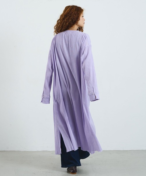 ROSE BUD(ローズバッド)の「CREPE LONG DRESS(ワンピース・レディース・ブラウン/パープル/ホワイト・ONE SIZE)」の9枚目の写真